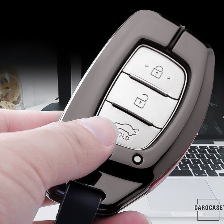 Lederen etui voor autosleutels van merk Honda (type D1) | Carocase Premium