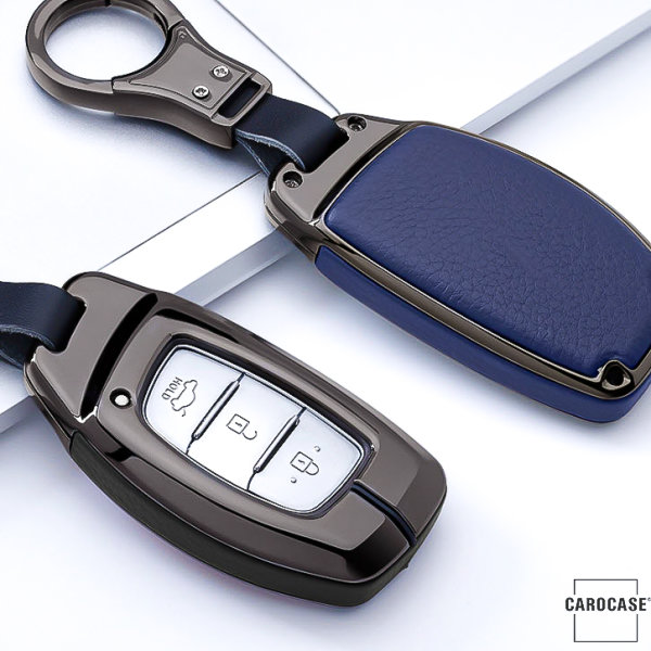 Aluminum, Leather key fob cover case fit for Hyundai D1, D2 remote ke,  24,95 €