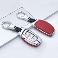 Aluminium, Leder Schlüssel Cover passend für Hyundai Schlüssel  HEK15-D1