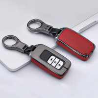 Aluminum, Leather key fob cover case fit for Honda H11,...