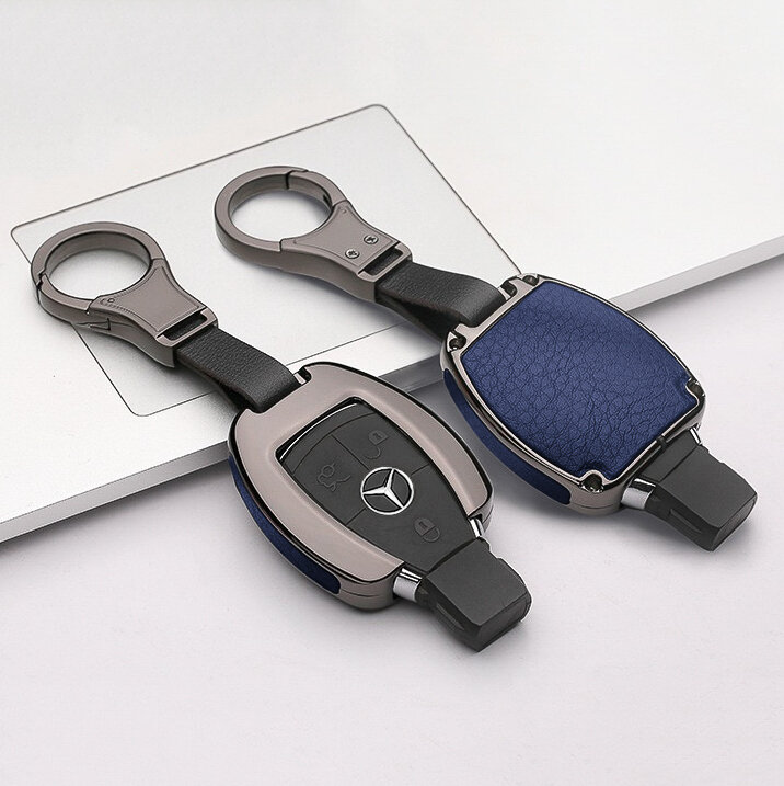 Læderetui til Mercedes Benz bilnøgler (type M7) | Carocase Premium Premium læderetui - Detaljeret visning 3