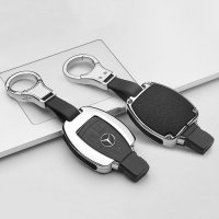 Aluminum, Leather key fob cover case fit for...