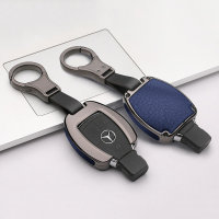 Coque de protection en Aluminium, cuir pour voiture Mercedes-Benz clé télécommande M6, M7
