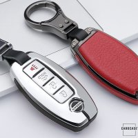 Aluminum, Leather key fob cover case fit for Nissan N5,...