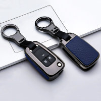 Cover Guscio / Copri-chiave Alluminio, Pelle compatibile con Opel OP6, OP7, OP8, OP5