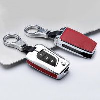 Aluminum, Leather key fob cover case fit for Toyota,...