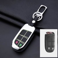 Aluminum key fob cover case fit for Jeep, Fiat J4 remote key