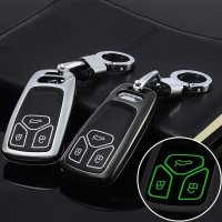 Schutzhülle Cover passend für Audi Autoschlüssel  mit Leuchtfunktion ohne Batterien HEK18-AX6