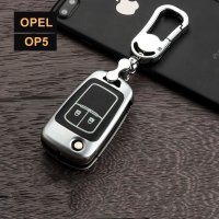 Coque de protection en Aluminium, plastique pour voiture Opel clé télécommande OP5