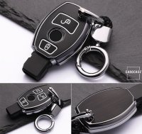 Hartschalen Schlüssel Cover passend für Mercedes-Benz Autoschlüssel mit Leuchtfunktion  HEK19-M6