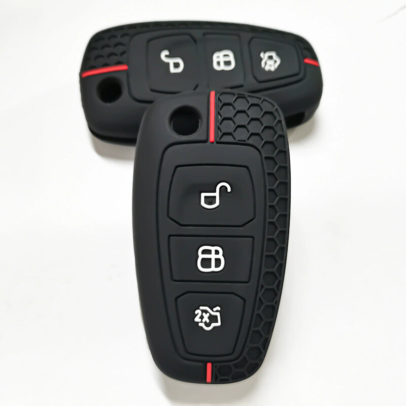 Silikoneetui til Ford bilnøgler (Type F4) | Carocase Premium Premium læderetui - Detaljeret visning 3