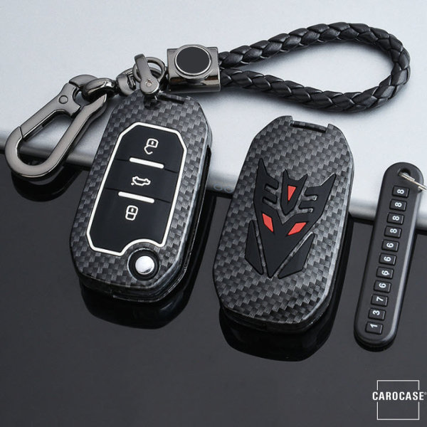 Nachleuchtende Schlüssel Cover passend für Citroen, Peugeot