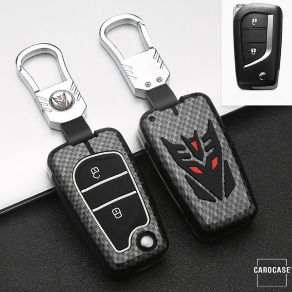 Nachleuchtende Schlüssel Cover passend für Toyota, Citroen, Peugeot Autoschlüssel  HEK20-T1