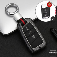 Cover Guscio / Copri-chiave Alluminio compatibile con Volkswagen, Skoda, Seat V4