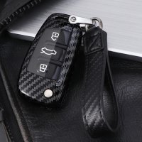 Carbon-Look TPU key fob cover case fit for Audi AX3...