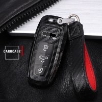 Carbon-Look Cover passend für Audi Schlüssel schwarz  HEK21-AX7-S131-E