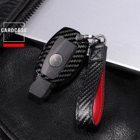 Cover Guscio / Copri-chiave Carbon-Look TPU compatibile con Mercedes-Benz M6, M7 nero