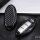 Coque de protection en Carbon-Look TPU pour voiture Nissan clé télécommande N5, N6, N7 noir