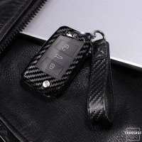 Carbon-Look TPU key fob cover case fit for Volkswagen,...