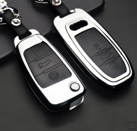 Alu Hartschalen Schlüssel Case passend für Audi Autoschlüssel  HEK2-AX3