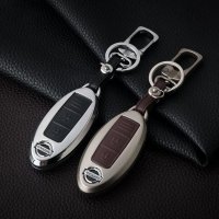 Alu Hartschalen Schlüssel Case passend für Nissan Autoschlüssel  HEK2-N5