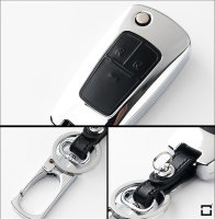 Alu Hartschalen Schlüssel Case passend für Opel Autoschlüssel  HEK2-OP6