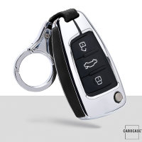 Aluminum, Alcantara/leather key fob cover case fit for Audi AX3 remote key
