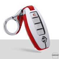 Aluminium, Alcantara Schlüssel Cover passend für Nissan Schlüssel  HEK31-N5