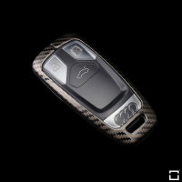 Premium Carbon-Look Aluminium-Zink Schlüssel Cover passend für Audi Schlüssel  HEK32-AX6-S226