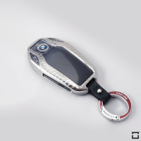 Aluminum-zinc key fob cover case fit for BMW B8 remote key