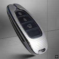 Coque de clé de voiture compatible avec Hyundai clés inkl. Schlüsselring + Mini-Schraubendreher (HEK32-D11)