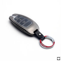 Coque de clé de voiture compatible avec Hyundai clés inkl. Schlüsselring + Mini-Schraubendreher (HEK32-D11)