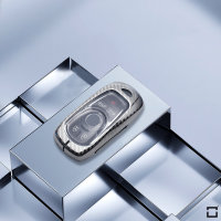 Schlüsselhülle Cover (HEK32) passend für Opel Schlüssel inkl. Schlüsselring + Mini-Schraubendreher