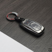 Coque de clé de voiture compatible avec Opel clés inkl. Schlüsselring + Mini-Schraubendreher (HEK32-OP15)