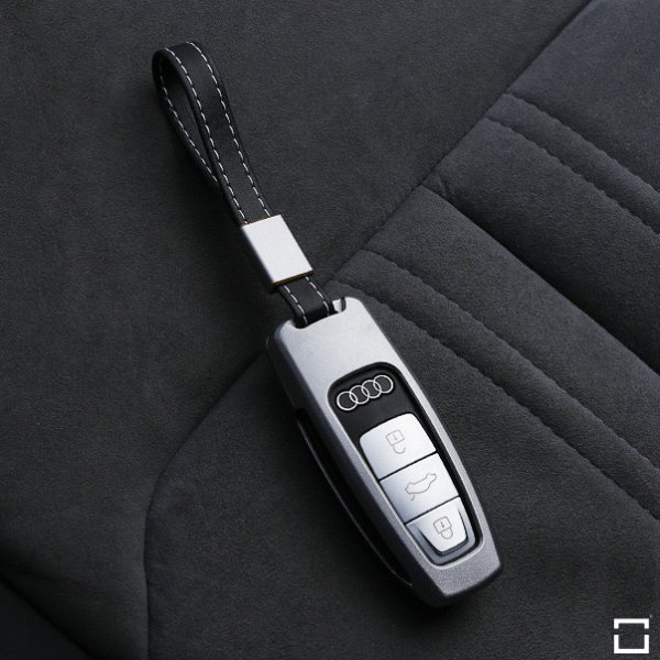 Alu Schlüssel Cover für Audi Schlüssel inkl. Lederband HEK34-AX7, 19,95 €