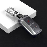 Alu Schlüssel Cover für Land Rover Schlüssel inkl. Lederband  HEK34-LR2