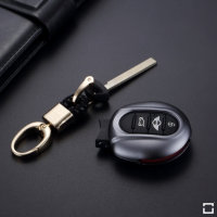 Alu Schlüssel Cover für MINI Schlüssel inkl. Lederband  HEK34-MC3