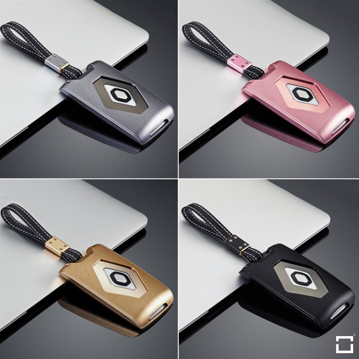 kwmobile Schlüsseltasche Autoschlüssel Hülle für Renault Dacia,  Nubuklederoptik - Kunstleder Schutzhülle Schlüsselhülle Cover, dünner und  leichter als herkömmliche Auto Schlüssel Hüllen