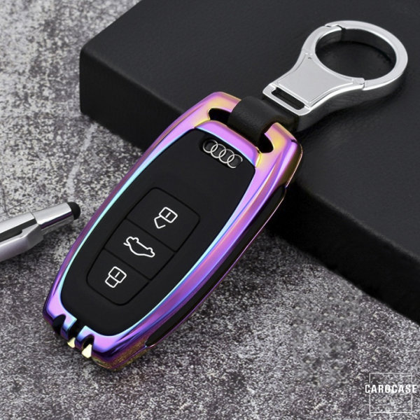 Autoschlüssel Etui Schlüsselanhänger Abdeckung für Audi 3 Tasten Silikon