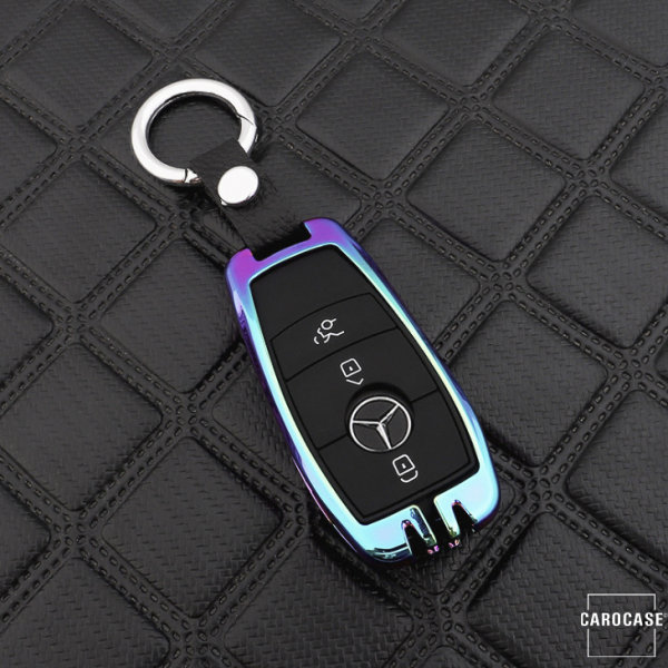 Alu Schlüssel Cover mit Silikon Tastenabdeckung passend für Mercedes-,  19,95 €