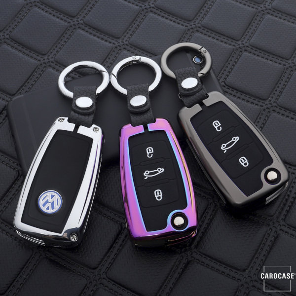 Alu Schlüssel Cover mit Silikon Tastenabdeckung passend für Autoschlü,  19,95 €