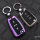 Alu Schlüssel Cover mit Silikon Tastenabdeckung passend für  Autoschlüssel  HEK37-V2