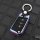Alu Schlüssel Cover mit Silikon Tastenabdeckung passend für Volkswagen, Audi, Skoda, Seat Autoschlüssel  HEK37-V3