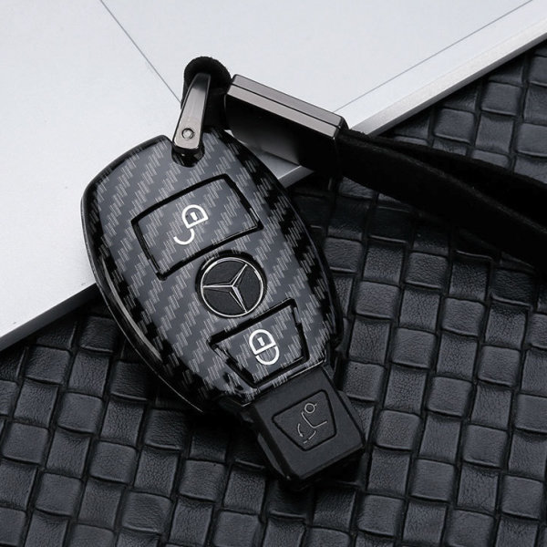 Cover Chiavi Auto Protezione Copri Telecomando Compatibile Con Mercedes-Benz - Copertina Chiave (HEK47) - Nero