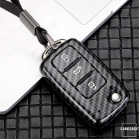 Carbon Look Schlüssel Cover passend für  Schlüssel schwarz HEK47-V2-1