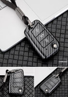 High quality plastic key fob cover case fit for Volkswagen, Audi, Skoda, Seat V3, V3X remote key black