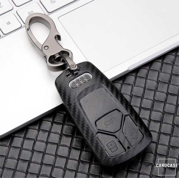 High quality plastic key fob cover case fit for Audi AX6 remote key black
