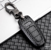 High quality plastic key fob cover case fit for Audi AX7 remote key black