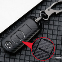 Carbon-Look Hartschalen TPU Schlüssel Cover passend für  Schlüssel schwarz HEK48-MZ1-1