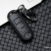 Carbon-Look Hartschalen TPU Schlüssel Cover passend für  Schlüssel schwarz HEK48-MZ2-1